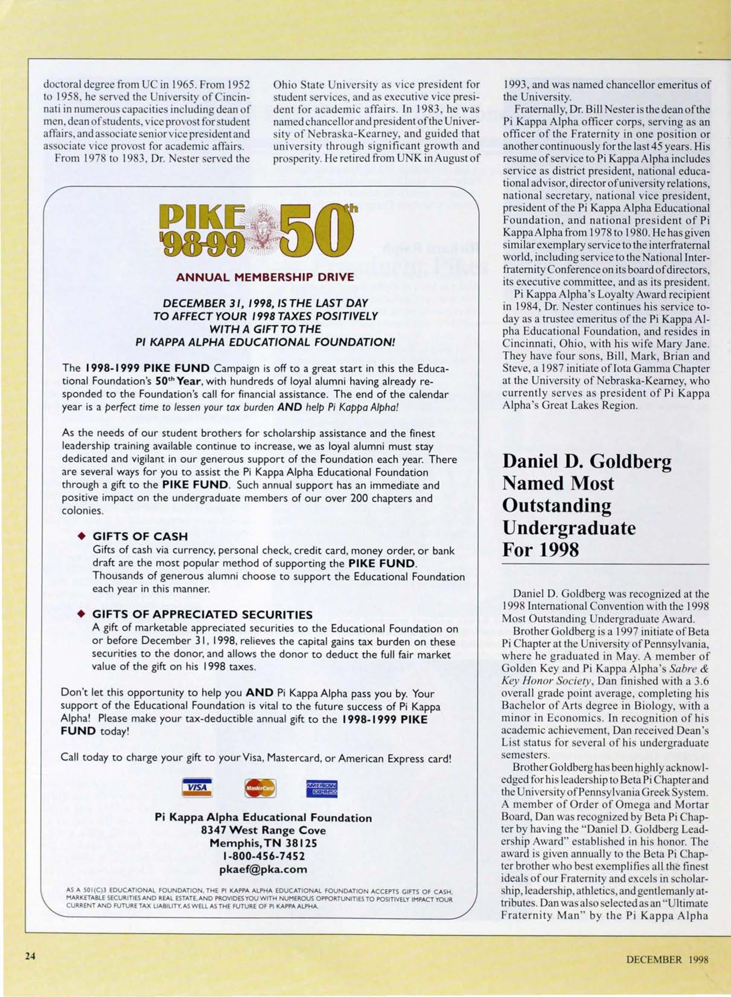 Pike 98-99 50th Annual Membership Drive